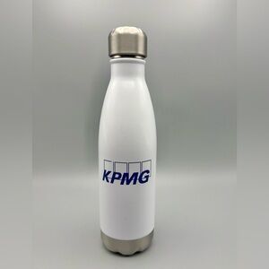 KPMG White Stainless Steel Insulated Water Bottle 17oz Double Wall Flask
